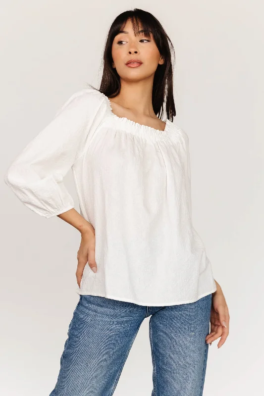 Aya Woven Top | Off White