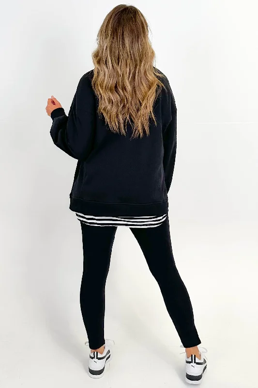 Betty Basics Cali Cloud Fleece Jumper Black