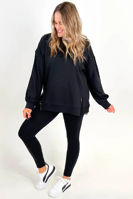 Betty Basics Cali Cloud Fleece Jumper Black