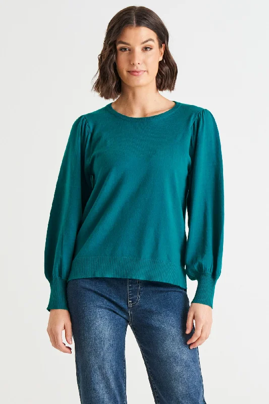 Betty Basics Charlotte Knit Jumper Classic Teal