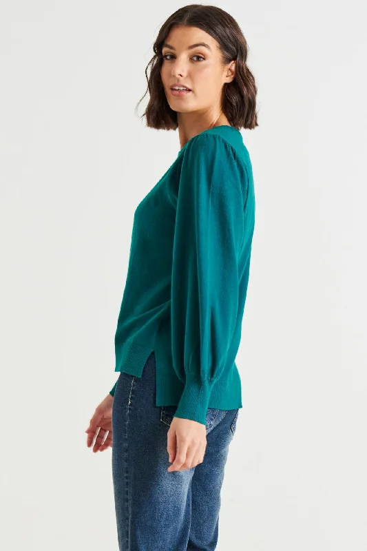 Betty Basics Charlotte Knit Jumper Classic Teal