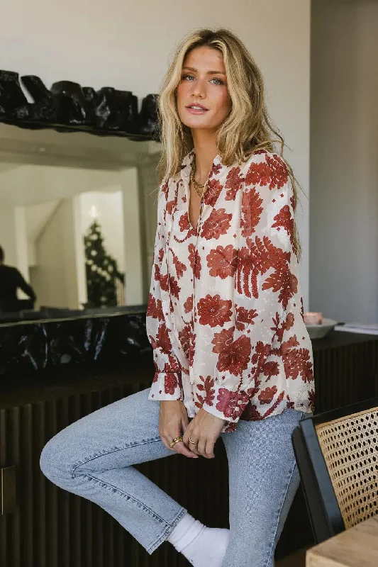 Carroll Floral Chiffon Blouse