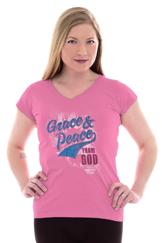 Christian Religious Junior Fit V-Neck T-Shirt