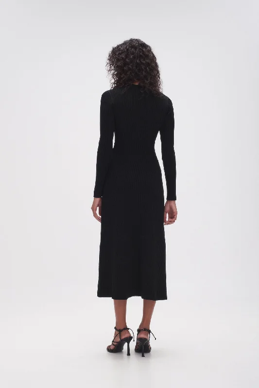 Crescent Knit Midi Dress