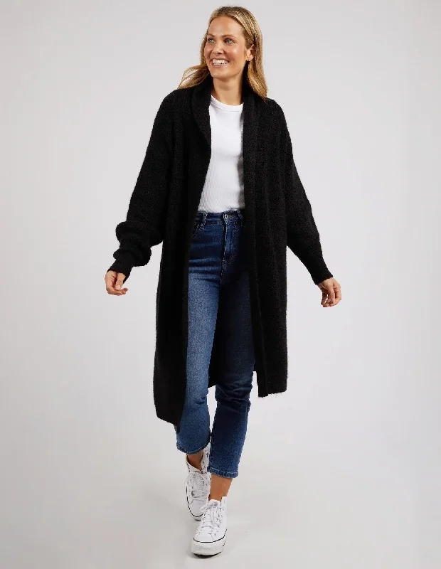 Elm Sylvie Longline Cardi Black