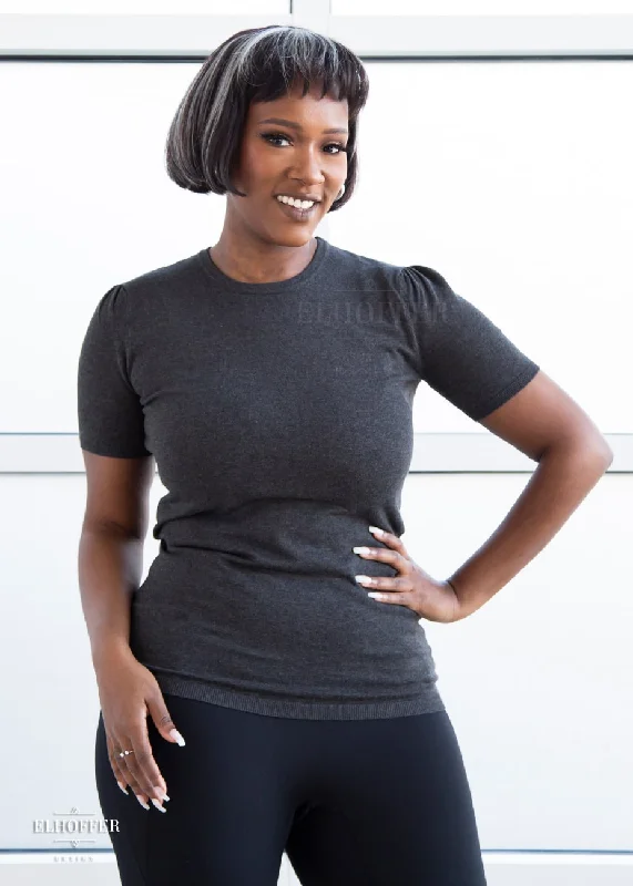 Essential Vanessa Top - Charcoal Grey