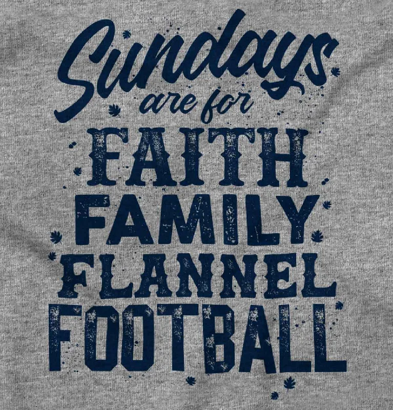 Faith Family Football Junior Fit V-Neck T Shirt