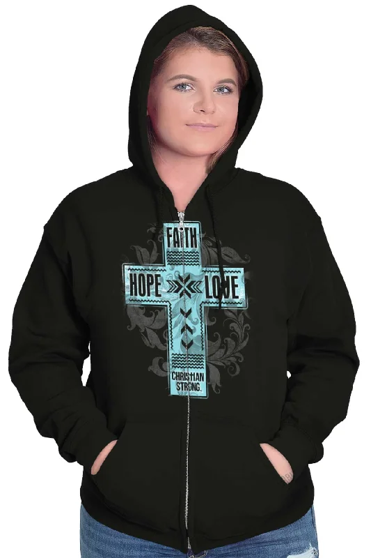 Faith Hope Love Zip Hoodie