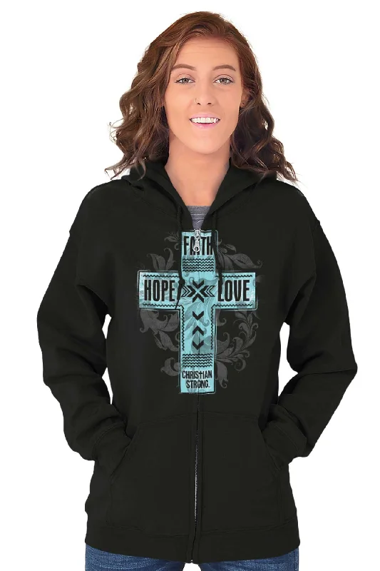 Faith Hope Love Zip Hoodie