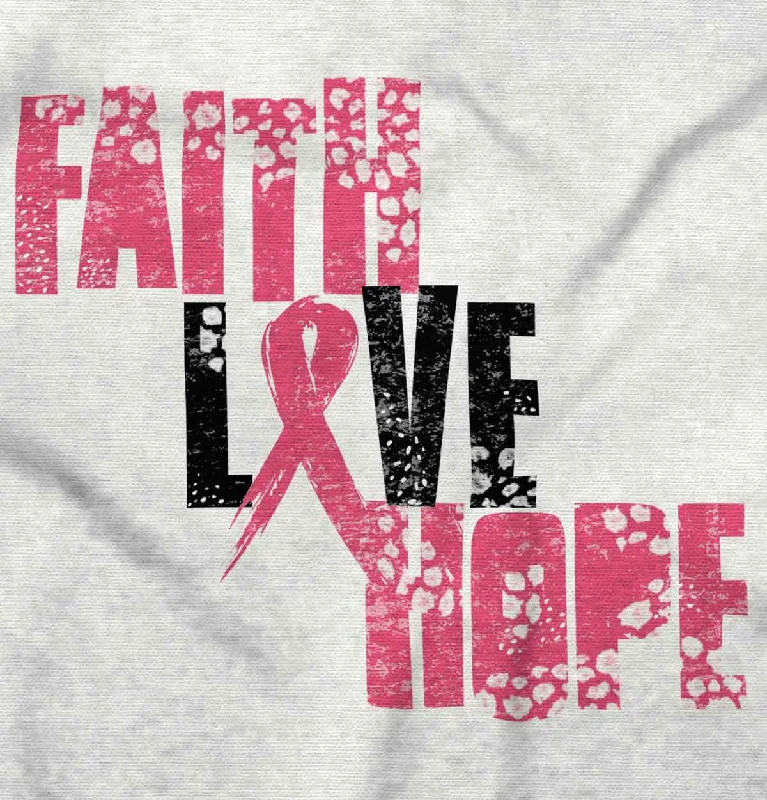 Pink Faith Love Hope Ladies T Shirt