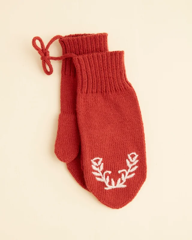 Floret Mittens - Red