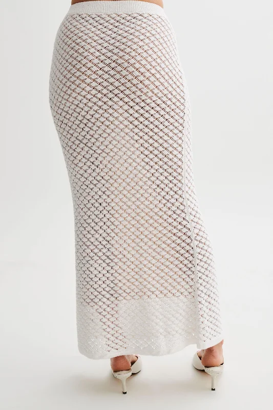 Guiliana Knit Maxi Skirt - Ivory