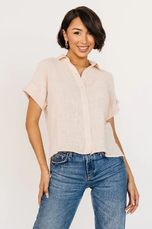 Hammond Short Sleeve Top | Natural