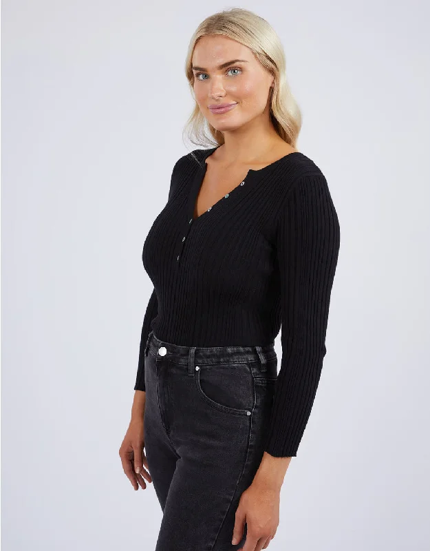 Hannah Rib Knit - Black