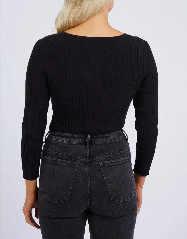 Hannah Rib Knit - Black