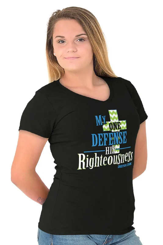 His Righteousness Junior Fit V-Neck T-Shirt