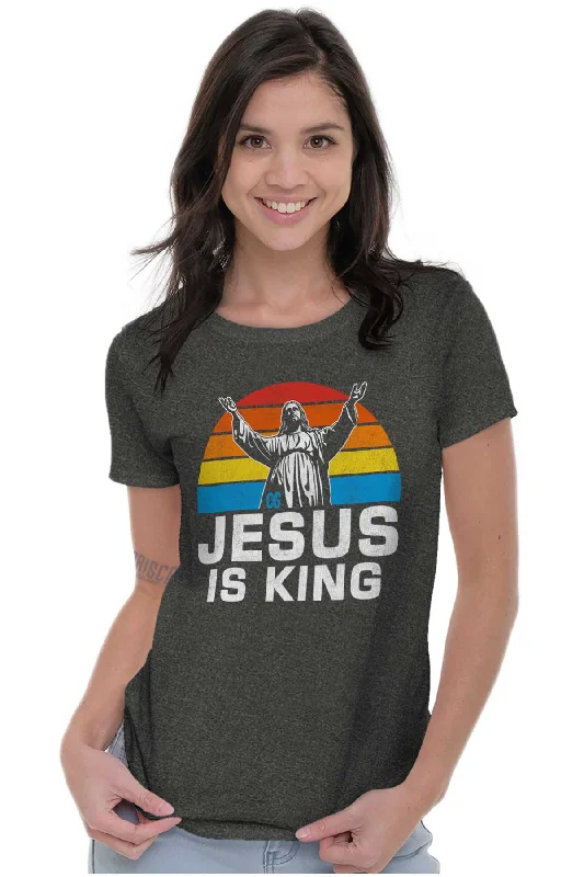 Jesus is King Ladies T Shirt