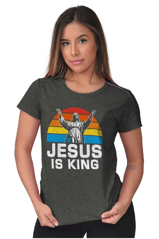 Jesus is King Ladies T Shirt