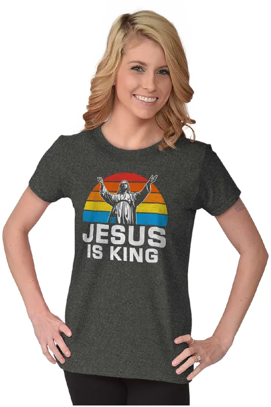 Jesus is King Ladies T Shirt