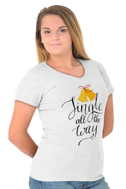 Jingle All The Way Junior Fit V-Neck T-Shirt