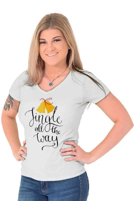 Jingle All The Way Junior Fit V-Neck T-Shirt