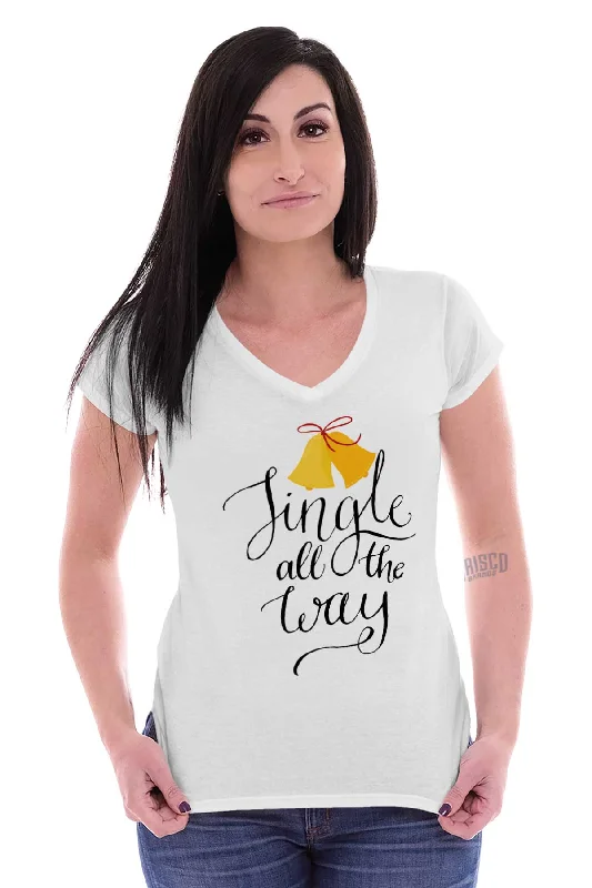 Jingle All The Way Junior Fit V-Neck T-Shirt