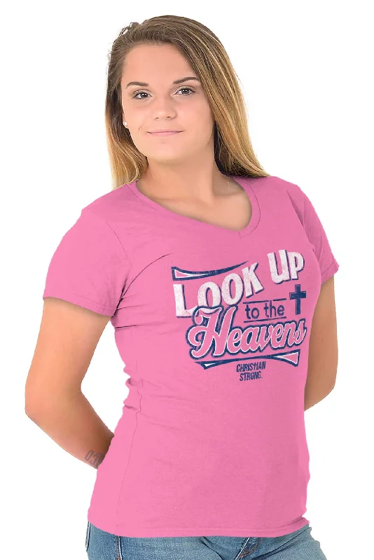 Look Up to Heavens Junior Fit V-Neck T-Shirt