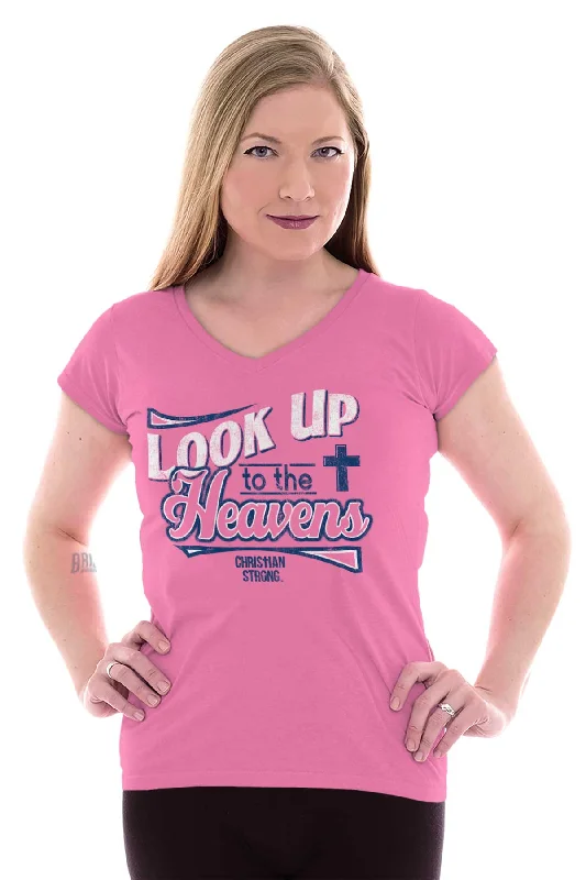 Look Up to Heavens Junior Fit V-Neck T-Shirt