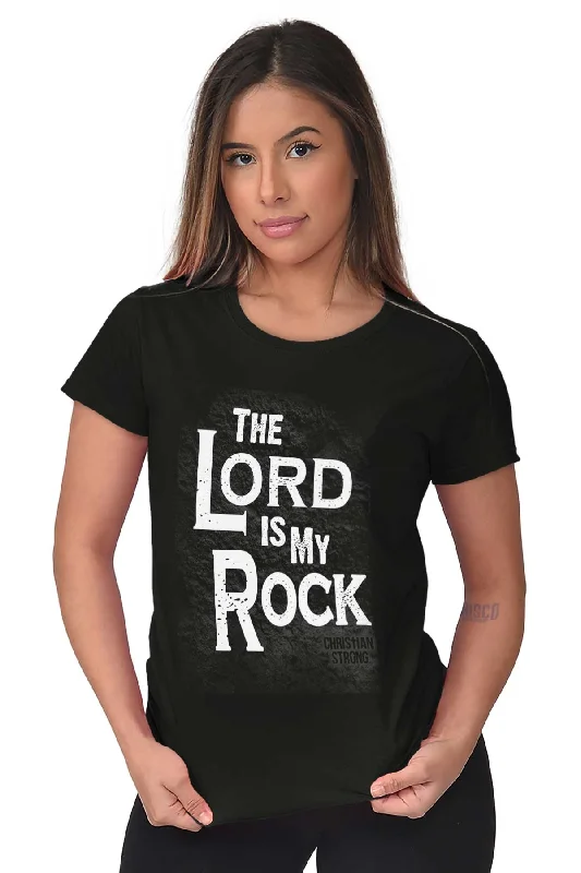 Lord Is My Rock Ladies T Shirt