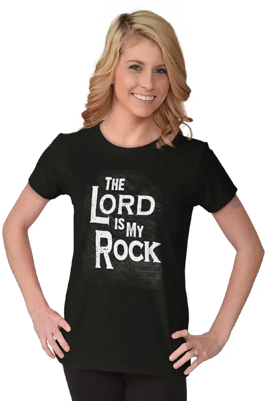 Lord Is My Rock Ladies T Shirt