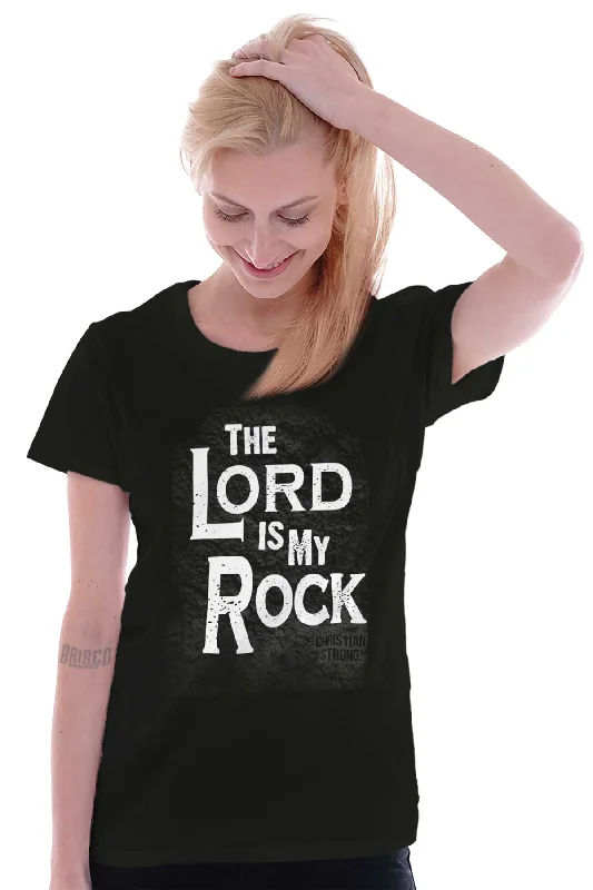 Lord Is My Rock Ladies T Shirt