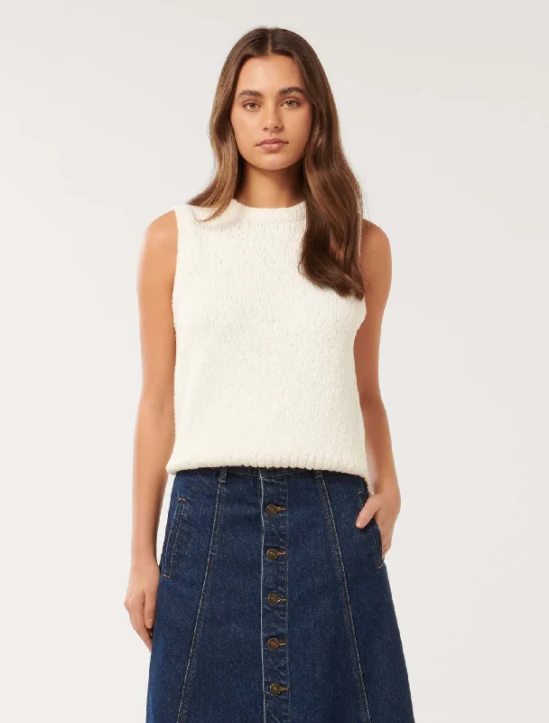 Maria Boucle Knit Tank Top