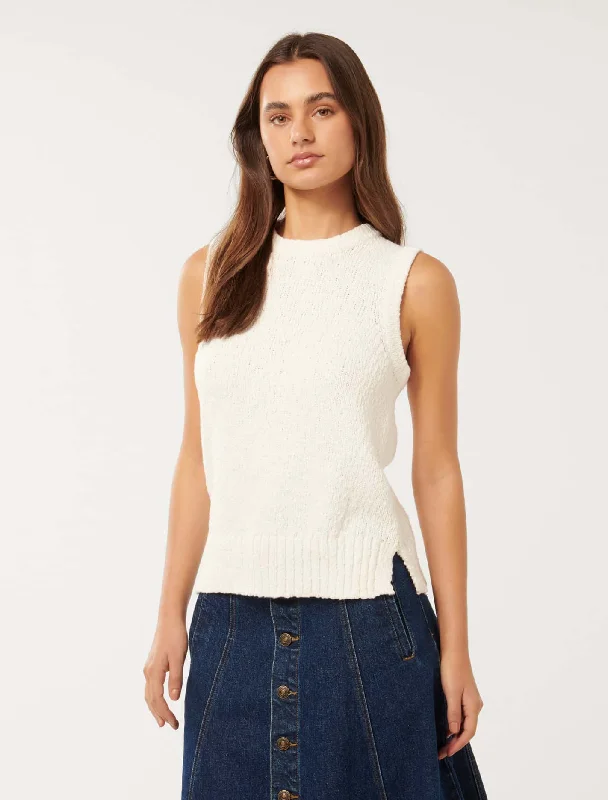 Maria Boucle Knit Tank Top