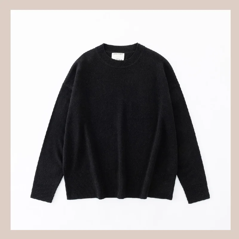 Oversized Crew Sweater - Black