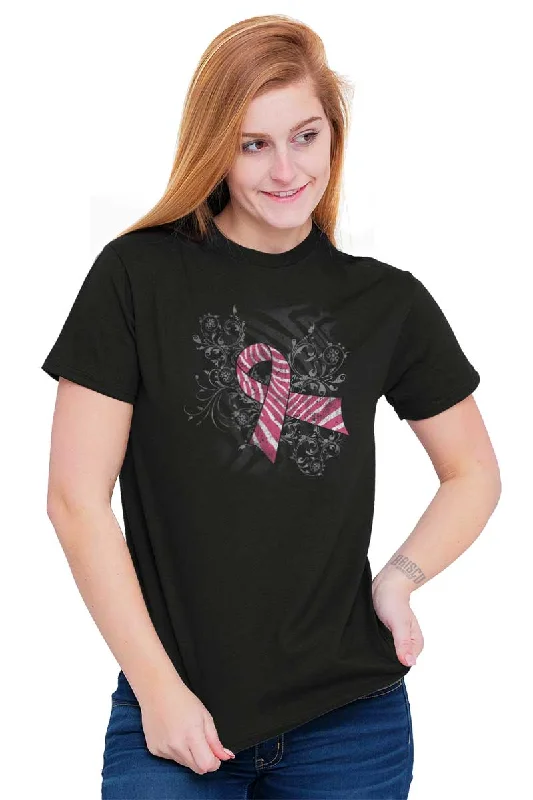 Pink And White Ribbon T Shirt