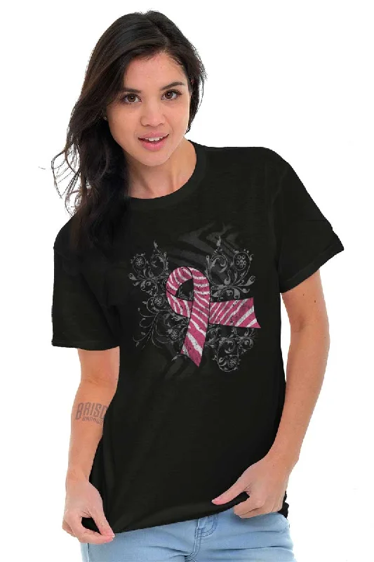 Pink And White Ribbon T Shirt