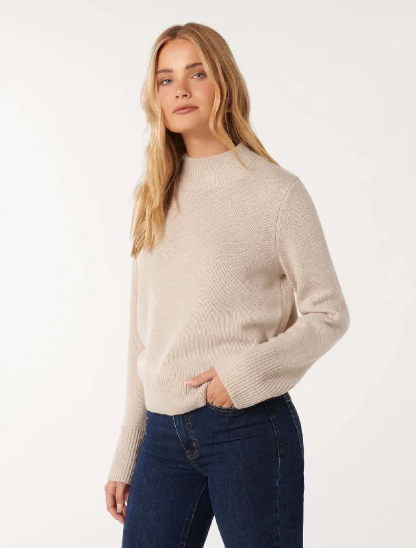 Poppy Stand Neck Jumper