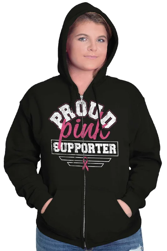 Breast Cancer Awareness Zip Hoodie