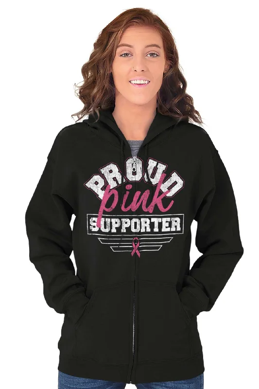 Breast Cancer Awareness Zip Hoodie