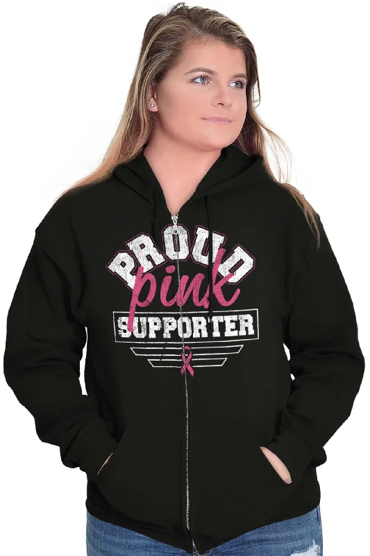 Breast Cancer Awareness Zip Hoodie