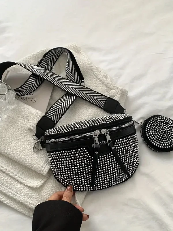 Mango Star Rhinestone Studded Fanny Pack