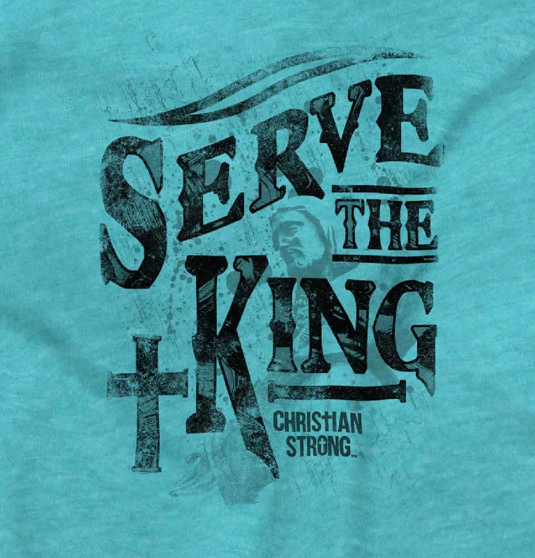 Serve The King Jesus Christ Vintage T Shirts