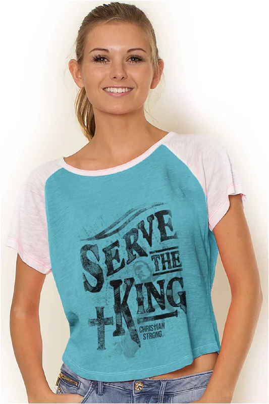 Serve The King Jesus Christ Vintage T Shirts