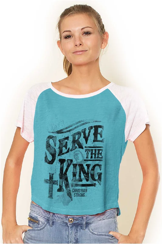 Serve The King Jesus Christ Vintage T Shirts