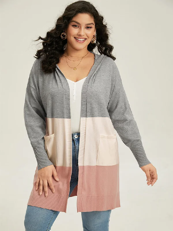 Supersoft Essentials Hooded Contrast Pocket Cardigan