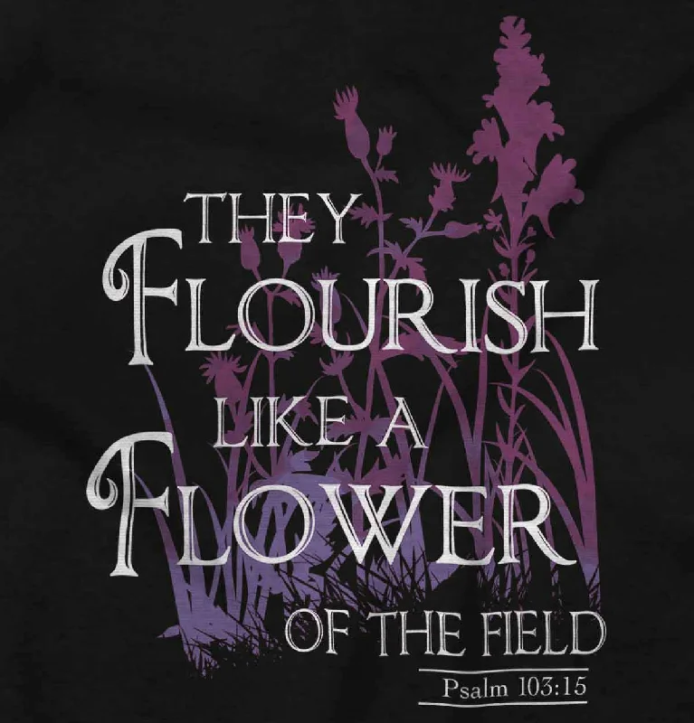 They Flourish Like A Flower Zip Hoodie